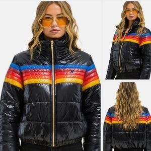 Authentic Aviator Nation Black Puffer Jacket XS